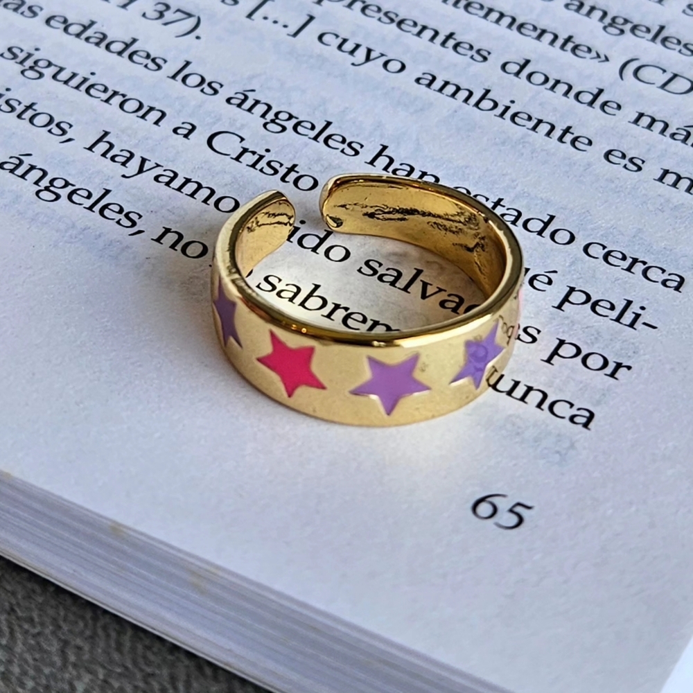 Ring Gold Plated with stars